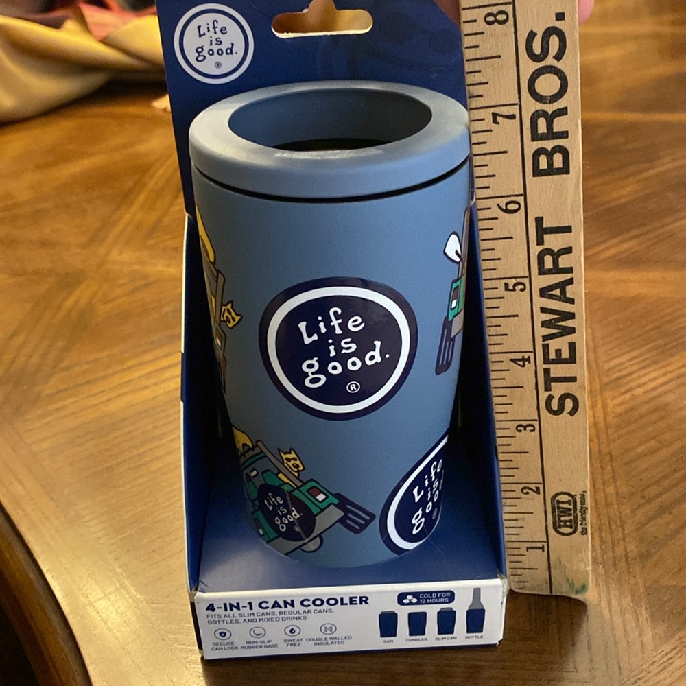 Life Is Good Jeep Slim Can & Bottle Cooler NWT 7” tall - Picture 8 of 8